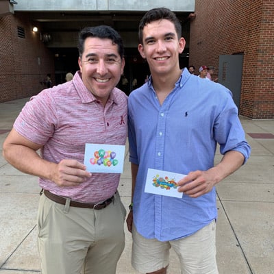 Two Generations of military men, father Sergio Menchata (retired Army), son Gabe Menchaca (ROTC Army at the University of Mississippi) .