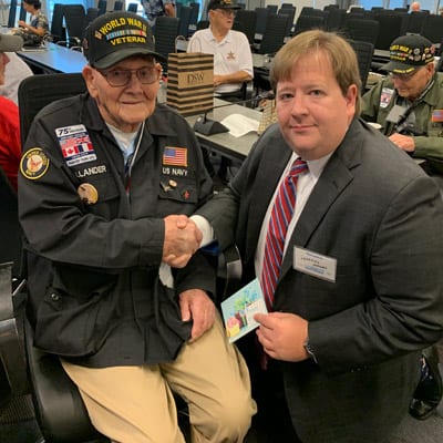 Jeremiah Hodges got to meet this WWII veteran that landed on Utah Beach at Normandy on D-Day.